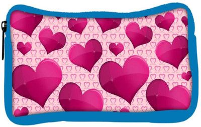 

Snoogg Eco Friendly Canvas Shining Heart Designer Student Pen Pencil Case Coin Purse Pouch Cosmetic Makeup Bag (BLUE) Pouch(Multicolor)