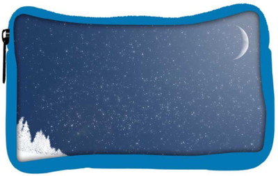 

Snoogg Eco Friendly Canvas Snow Nite Designer Student Pen Pencil Case Coin Purse Pouch Cosmetic Makeup Bag (BLUE) Pouch(Multicolor)