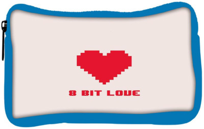 

Snoogg Eco Friendly Canvas 8 Bit Love Student Pen Pencil Case Coin Purse Pouch Cosmetic Makeup Bag (BLUE) Pouch(Multicolor)