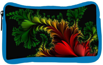 

Snoogg Eco Friendly Canvas Fractal Feathers Abstract Designer Student Pen Pencil Case Coin Purse Pouch Cosmetic Makeup Bag (BLUE) Pouch(Multicolor)