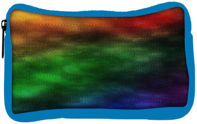 

Snoogg Eco Friendly Canvas Rainbow Rain 2440 Student Pen Pencil Case Coin Purse Pouch Cosmetic Makeup Bag (BLUE) Pouch(Multicolor)