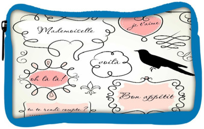

Snoogg Eco Friendly Canvas Doodle Frames Student Pen Pencil Case Coin Purse Pouch Cosmetic Makeup Bag (BLUE) Pouch(Multicolor)