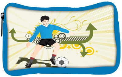 Snoogg Eco Friendly Canvas Vector Football Player Composition Student Pen Pencil Case Coin Purse Pouch Cosmetic Makeup Bag (BLUE) Pouch(Multicolor) Flipkart