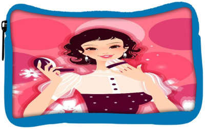

Snoogg Eco Friendly Canvas Woman Putting On Her Make Up 2845 Student Pen Pencil Case Coin Purse Pouch Cosmetic Makeup Bag (BLUE) Pouch(Multicolor)