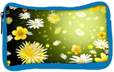 

Snoogg Eco Friendly Canvas Floral Petals Designer Student Pen Pencil Case Coin Purse Pouch Cosmetic Makeup Bag (BLUE) Pouch(Multicolor)
