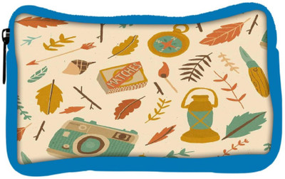 

Snoogg Eco Friendly Canvas Traveller Pattern Student Pen Pencil Case Coin Purse Pouch Cosmetic Makeup Bag (BLUE) Pouch(Multicolor)