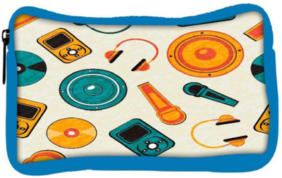 

Snoogg Eco Friendly Canvas Music Systems Designer Student Pen Pencil Case Coin Purse Pouch Cosmetic Makeup Bag (BLUE) Pouch(Multicolor)