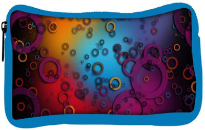 

Snoogg Eco Friendly Canvas Colorful Rings Designer Student Pen Pencil Case Coin Purse Pouch Cosmetic Makeup Bag (BLUE) Pouch(Multicolor)
