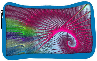

Snoogg Eco Friendly Canvas Colourful Spins Designer Student Pen Pencil Case Coin Purse Pouch Cosmetic Makeup Bag (BLUE) Pouch(Multicolor)