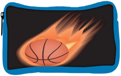 

Snoogg Eco Friendly Canvas Basketball Fire Student Pen Pencil Case Coin Purse Pouch Cosmetic Makeup Bag (BLUE) Pouch(Multicolor)