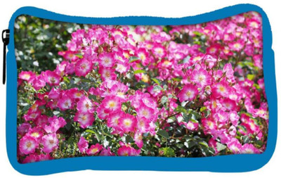 

Snoogg Eco Friendly Canvas Multicolor Flower Designer Student Pen Pencil Case Coin Purse Pouch Cosmetic Makeup Bag (BLUE) Pouch(Multicolor)