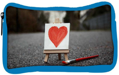 

Snoogg Eco Friendly Canvas Painted Heart Designer Student Pen Pencil Case Coin Purse Pouch Cosmetic Makeup Bag (BLUE) Pouch(Multicolor)