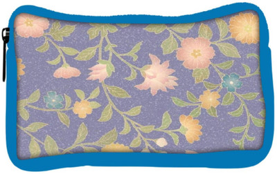 

Snoogg Eco Friendly Canvas Floral Pattern Student Pen Pencil Case Coin Purse Pouch Cosmetic Makeup Bag (BLUE) Pouch(Multicolor)