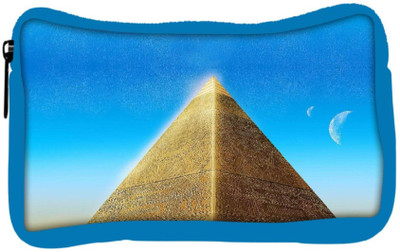 

Snoogg Eco Friendly Canvas Pyramid Moons Student Pen Pencil Case Coin Purse Pouch Cosmetic Makeup Bag (BLUE) Pouch(Multicolor)