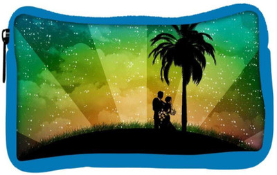 

Snoogg Eco Friendly Canvas Couple Designer Student Pen Pencil Case Coin Purse Pouch Cosmetic Makeup Bag (BLUE) Pouch(Multicolor)