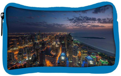 

Snoogg Eco Friendly Canvas City View Designer Student Pen Pencil Case Coin Purse Pouch Cosmetic Makeup Bag (BLUE) Pouch(Multicolor)