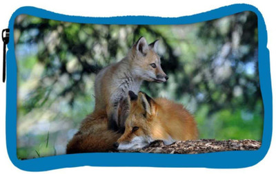 

Snoogg Eco Friendly Canvas Family Fox Designer Student Pen Pencil Case Coin Purse Pouch Cosmetic Makeup Bag (BLUE) Pouch(Multicolor)