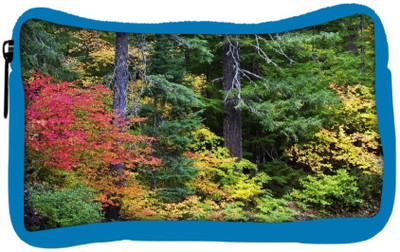 

Snoogg Eco Friendly Canvas Autumn Forest Background Student Pen Pencil Case Coin Purse Pouch Cosmetic Makeup Bag (BLUE) Pouch(Multicolor)