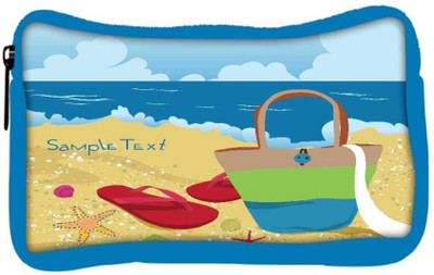 

Snoogg Eco Friendly Canvas Summer Illustration Student Pen Pencil Case Coin Purse Pouch Cosmetic Makeup Bag (BLUE) Pouch(Multicolor)