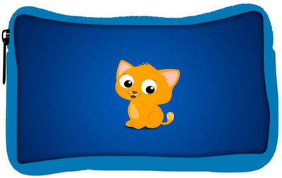 

Snoogg Eco Friendly Canvas Cute Kitty Designer Student Pen Pencil Case Coin Purse Pouch Cosmetic Makeup Bag (BLUE) Pouch(Multicolor)