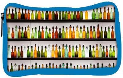 

Snoogg Eco Friendly Canvas Shelf Of Bottles Designer Student Pen Pencil Case Coin Purse Pouch Cosmetic Makeup Bag (BLUE) Pouch(Multicolor)