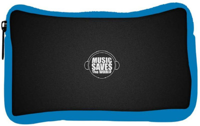 

Snoogg Eco Friendly Canvas Music Saves The World Designer Student Pen Pencil Case Coin Purse Pouch Cosmetic Makeup Bag (BLUE) Pouch(Multicolor)