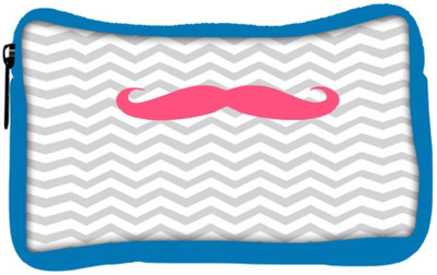 

Snoogg Eco Friendly Canvas Wave Mustache Student Pen Pencil Case Coin Purse Pouch Cosmetic Makeup Bag (BLUE) Pouch(Multicolor)