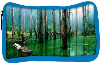

Snoogg Eco Friendly Canvas Green Water Designer Student Pen Pencil Case Coin Purse Pouch Cosmetic Makeup Bag (BLUE) Pouch(Multicolor)