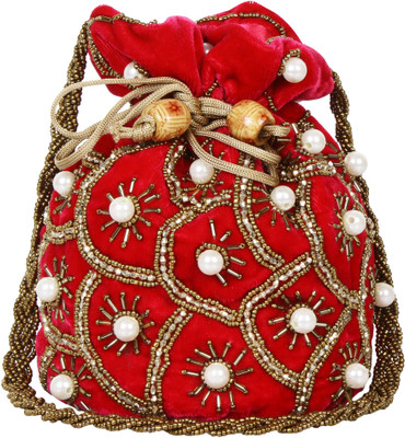 

Saashiwear Potli Purse Potli(Red, White)