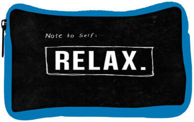 

Snoogg Eco Friendly Canvas Note To Self : Relax Student Pen Pencil Case Coin Purse Pouch Cosmetic Makeup Bag (BLUE) Pouch(Multicolor)
