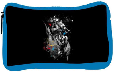

Snoogg Eco Friendly Canvas Painful Man Designer Student Pen Pencil Case Coin Purse Pouch Cosmetic Makeup Bag (BLUE) Pouch(Multicolor)