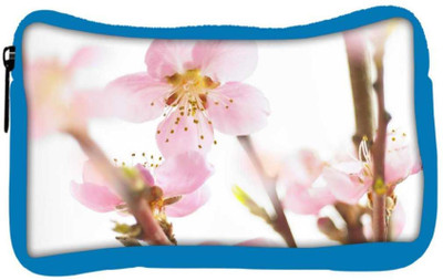 

Snoogg Eco Friendly Canvas Spring Flowering Cherry Designer Student Pen Pencil Case Coin Purse Pouch Cosmetic Makeup Bag (BLUE) Pouch(Multicolor)