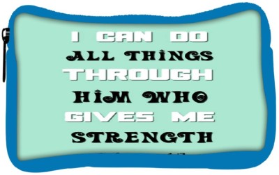 

Snoogg Eco Friendly Canvas Him Who Gives Me Strength Quote Student Pen Pencil Case Coin Purse Pouch Cosmetic Makeup Bag (BLUE) Pouch(Multicolor)