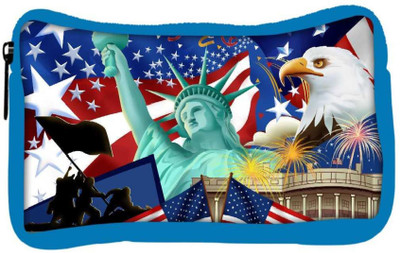 

Snoogg Eco Friendly Canvas America Wallpaper Designer Student Pen Pencil Case Coin Purse Pouch Cosmetic Makeup Bag (BLUE) Pouch(Multicolor)