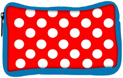 

Snoogg Eco Friendly Canvas Red Polka Dot Student Pen Pencil Case Coin Purse Pouch Cosmetic Makeup Bag (BLUE) Pouch(Multicolor)