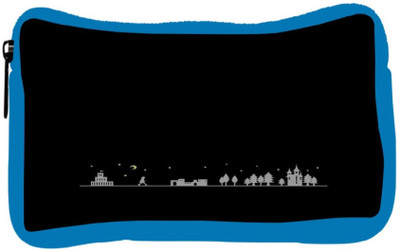 

Snoogg Eco Friendly Canvas Minimal Night City Student Pen Pencil Case Coin Purse Pouch Cosmetic Makeup Bag (BLUE) Pouch(Multicolor)