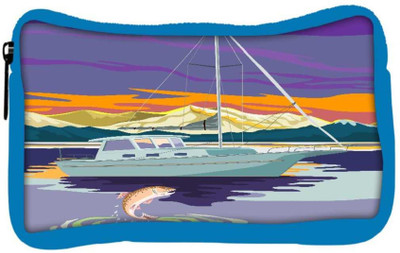 

Snoogg Eco Friendly Canvas Sailboat Retro Student Pen Pencil Case Coin Purse Pouch Cosmetic Makeup Bag (BLUE) Pouch(Multicolor)