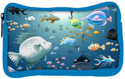 

Snoogg Eco Friendly Canvas Multiple Fish Designer Student Pen Pencil Case Coin Purse Pouch Cosmetic Makeup Bag (BLUE) Pouch(Multicolor)