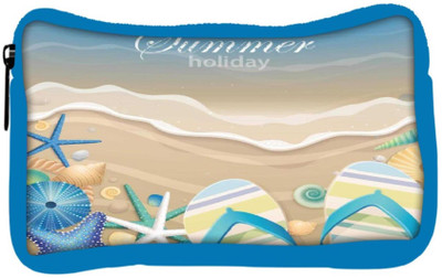 

Snoogg Eco Friendly Canvas Summer Holiday Student Pen Pencil Case Coin Purse Pouch Cosmetic Makeup Bag (BLUE) Pouch(Multicolor)