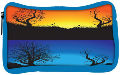 

Snoogg Eco Friendly Canvas Abstract Tree Background Student Pen Pencil Case Coin Purse Pouch Cosmetic Makeup Bag (BLUE) Pouch(Multicolor)