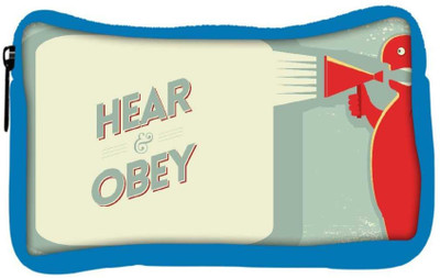 

Snoogg Eco Friendly Canvas Hear Obey Designer Student Pen Pencil Case Coin Purse Pouch Cosmetic Makeup Bag (BLUE) Pouch(Multicolor)