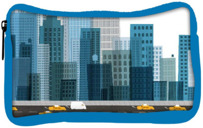 

Snoogg Eco Friendly Canvas Busy City Street 2600 Student Pen Pencil Case Coin Purse Pouch Cosmetic Makeup Bag (BLUE) Pouch(Multicolor)