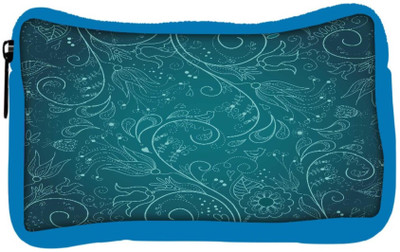 

Snoogg Eco Friendly Canvas Floral Hand Drawn Background Student Pen Pencil Case Coin Purse Pouch Cosmetic Makeup Bag (BLUE) Pouch(Multicolor)