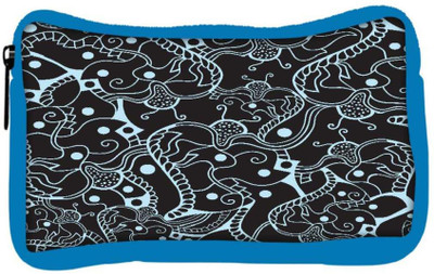 

Snoogg Eco Friendly Canvas Abstract Black Pattern Design Designer Student Pen Pencil Case Coin Purse Pouch Cosmetic Makeup Bag (BLUE) Pouch(Multicolor)