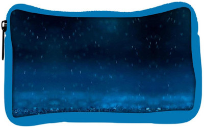 

Snoogg Eco Friendly Canvas Blue Rain Student Pen Pencil Case Coin Purse Pouch Cosmetic Makeup Bag (BLUE) Pouch(Multicolor)