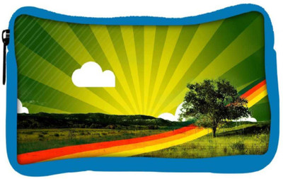 

Snoogg Eco Friendly Canvas Rainbow Path Designer Student Pen Pencil Case Coin Purse Pouch Cosmetic Makeup Bag (BLUE) Pouch(Multicolor)