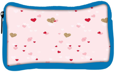 

Snoogg Eco Friendly Canvas Heart Pattern Pink Student Pen Pencil Case Coin Purse Pouch Cosmetic Makeup Bag (BLUE) Pouch(Multicolor)