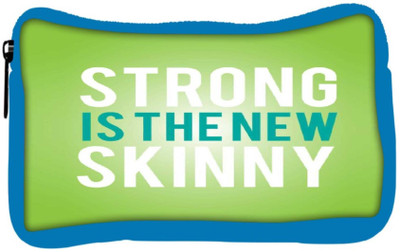 

Snoogg Eco Friendly Canvas Strong Is The New Skinny Student Pen Pencil Case Coin Purse Pouch Cosmetic Makeup Bag (BLUE) Pouch(Multicolor)
