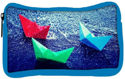 

Snoogg Eco Friendly Canvas Paper Boats Designer Student Pen Pencil Case Coin Purse Pouch Cosmetic Makeup Bag (BLUE) Pouch(Multicolor)
