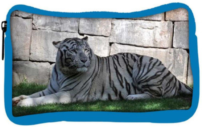 

Snoogg Eco Friendly Canvas White Tiger Designer Student Pen Pencil Case Coin Purse Pouch Cosmetic Makeup Bag (BLUE) Pouch(Multicolor)